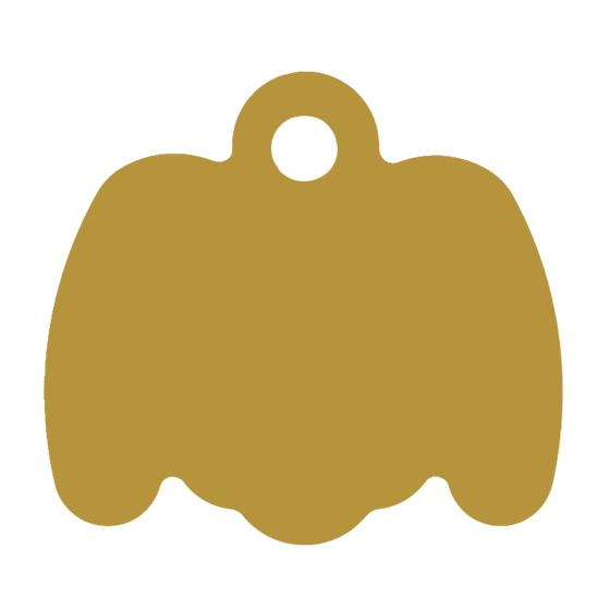 Médaille Octogonale Tête de chien