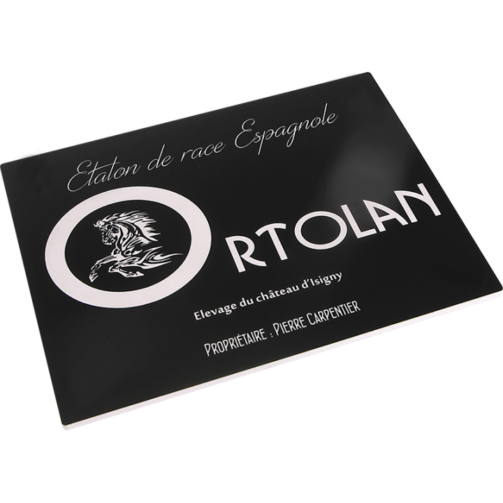 Plaque De Box Noire -série A1