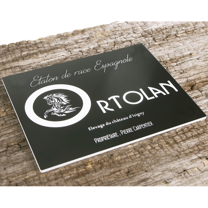 Plaque De Box Noire -série A1