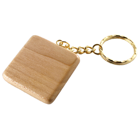 Porte-clés carré hêtre