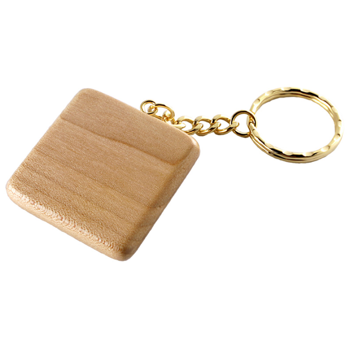 Porte-clés carré hêtre