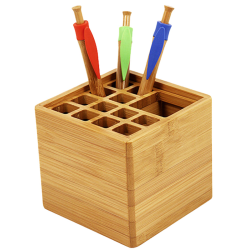 Pot à crayons en bambou personnalisable