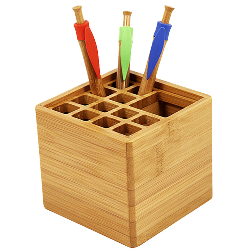 Pot à crayons en bambou personnalisable