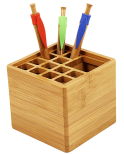 Pot à crayons en bambou personnalisable