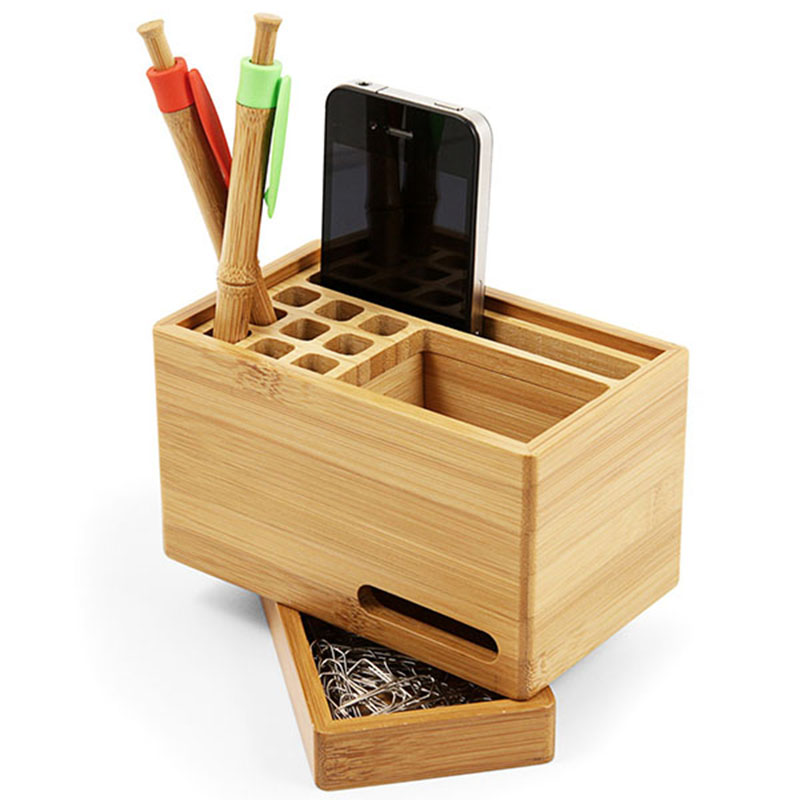 Organisateur de bureau bambou Organisateur de bureau bambou