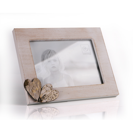 Cadre photo (13x18) double cœur