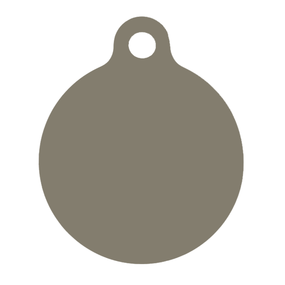Médaille ronde chien chat Alu 32