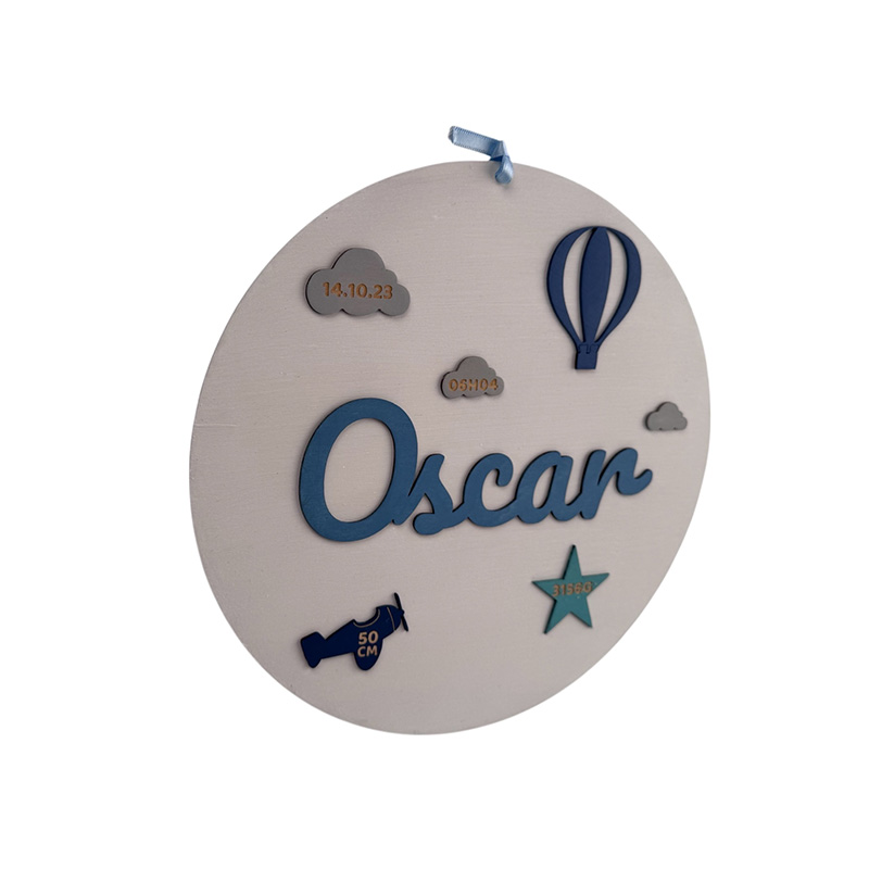 Plaque naissance bébé Oscar Plaque naissance bébé Oscar