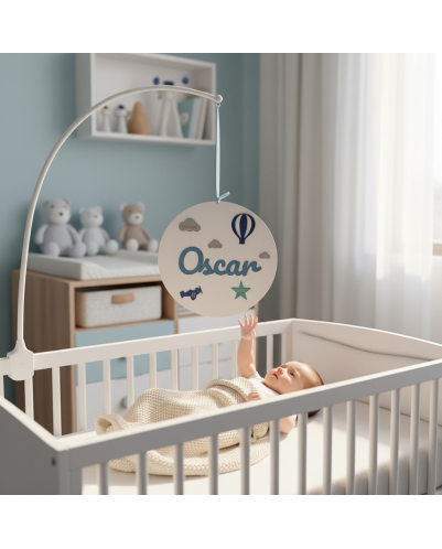 Plaque naissance bébé Oscar