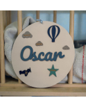 Plaque naissance bébé Oscar Plaque naissance bébé Oscar