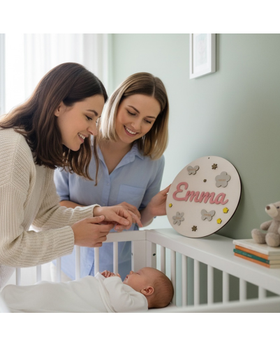 copie de Plaque naissance bébé Emma