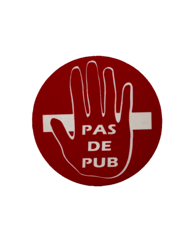 Stop pub rond 50 mm en acrylique | Stop publicité boîte aux lettres