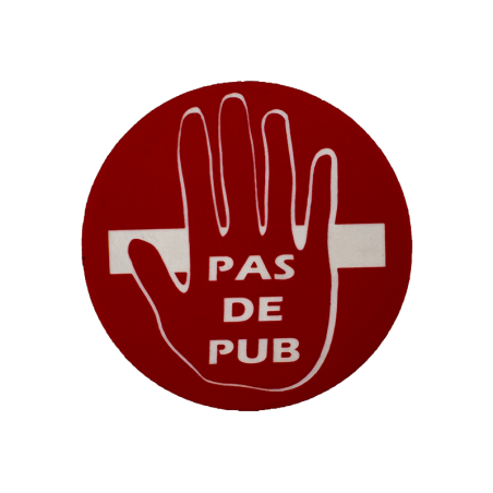 Stop pub rond 50 mm en acrylique | Stop publicité boîte aux lettres