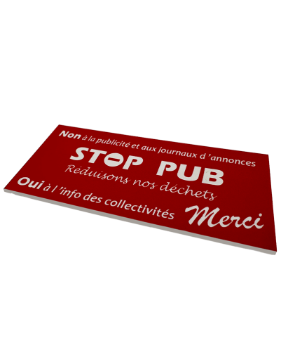 Rectangular No Junk Mail Sign 100x45 mm – Stop Pub Mailbox Sticker – Red, Blue or Grey – With or Without Adhesive