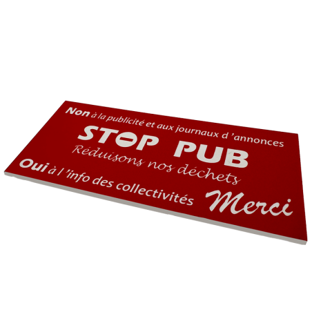 Rectangular No Junk Mail Sign 100x45 mm – Stop Pub Mailbox Sticker – Red, Blue or Grey – With or Without Adhesive