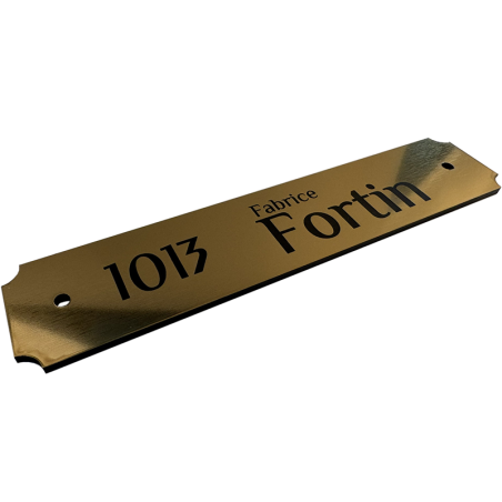 Personalized Brushed Gold House Sign 186x37 mm