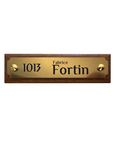 Personalized Brushed Gold House Sign 186x37 mm
