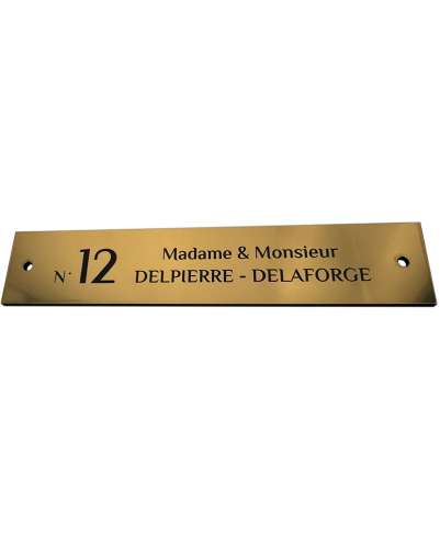 Personalized Brushed Gold House Sign 186x37 mm