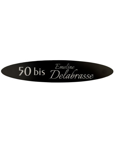 Personalized Oval House Number Sign | Black Plaque White Engraving | Outdoor