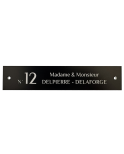 Personalized Rectangular House Number Sign Black – White Permanent Engraving – Weather Resistant Outdoor Plaque