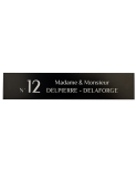 Personalized Rectangular House Number Sign Black – White Permanent Engraving – Weather Resistant Outdoor Plaque