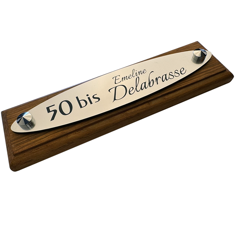 Plaque Numéro de Maison Ovale Personnalisée Style Aluminium Brossé – Plaque Nom de Famille ou Bureau Plaque Numéro de Maison Ovale Personnalisée Style Aluminium Brossé – Plaque Nom de Famille ou Bureau