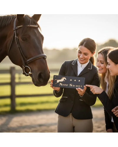 Plaque box cheval 3 étoiles