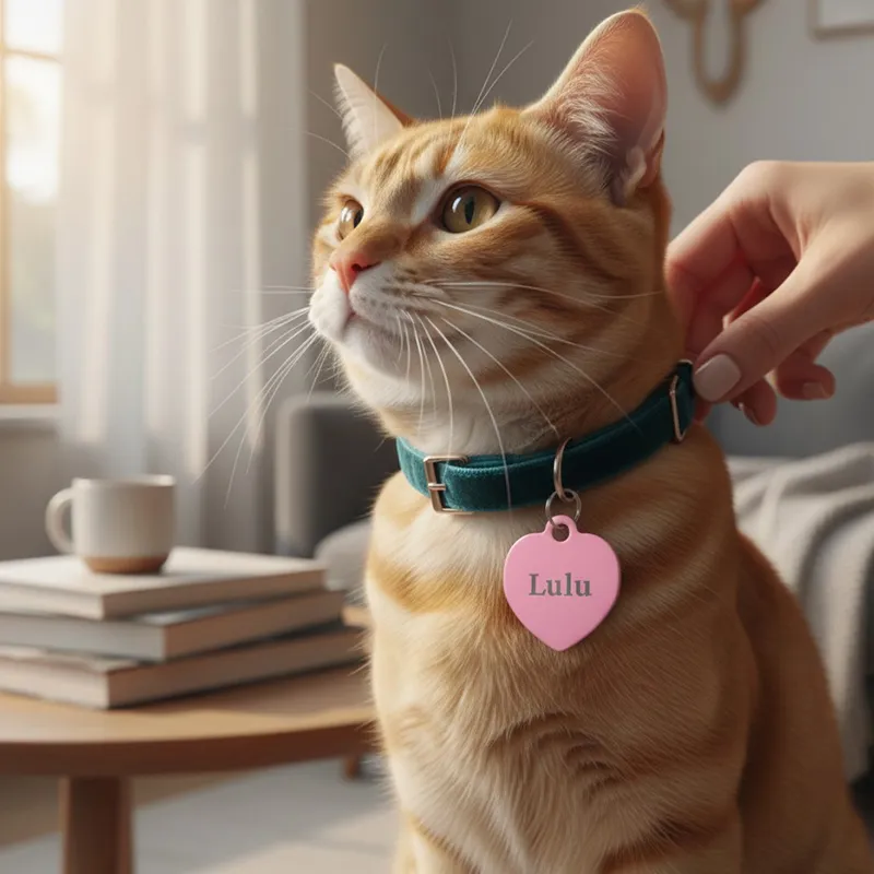 Médaille cœur grand modèle - chat - chien