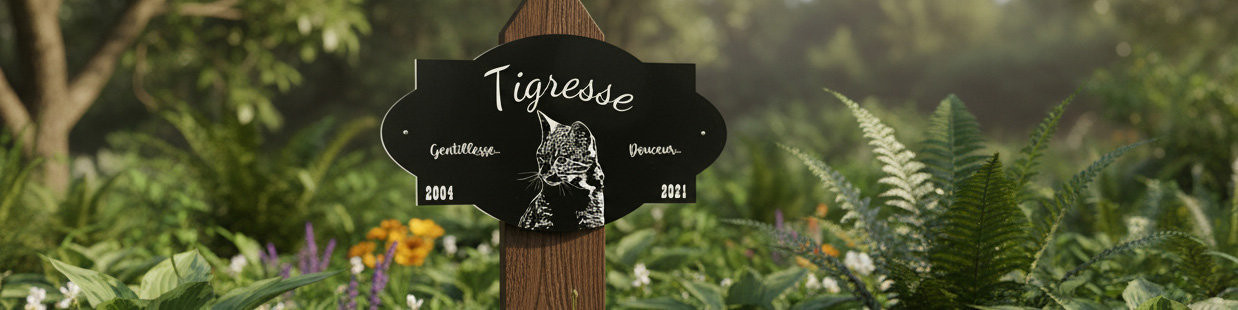 Plaques funéraires personnalisées pour chiens et chats | Gravure Laser CO₂