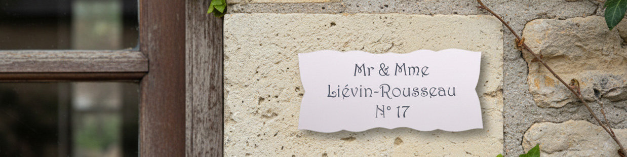 Numéros de maison gravés | Plaques résistantes pour extérieur