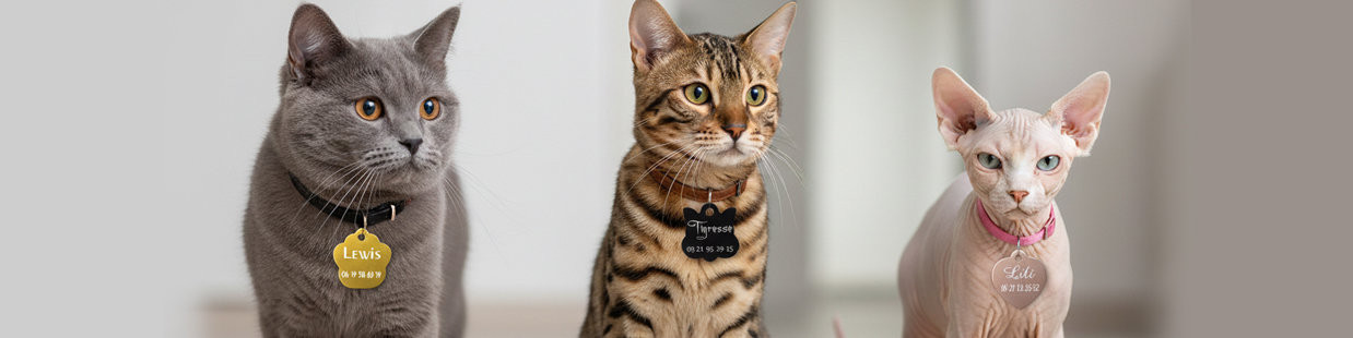 Médailles personnalisées pour chat | Gravure Laser CO₂
